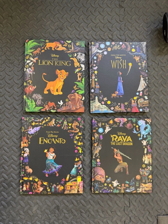 Disney Other - Disney Kids Book Bundle-The Lion King, Wish, Encanto, and Raya & The Last Dragon